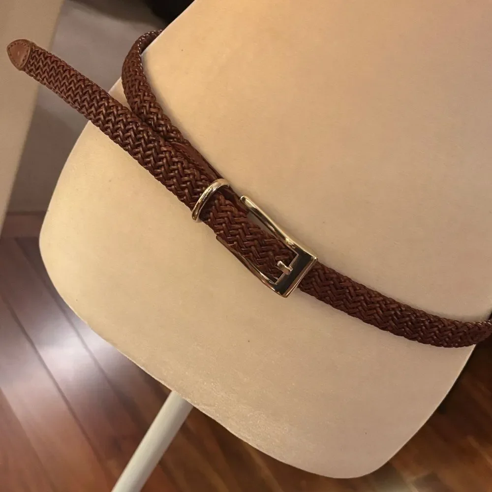 Vintage Braided Leather Belt